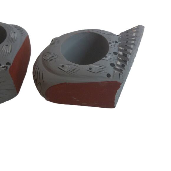 Vintage Turkey Napkin Rings Thanksgiving Wood Hand Painted Set Of 4 - Picture 6 of 7